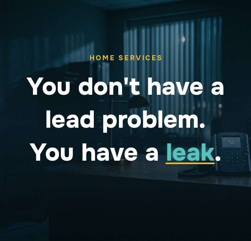 You don’t have a lead problem. You have a leak.